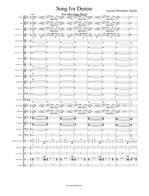 Song for Denise (Wide Putin Walking Song) For Marching Band