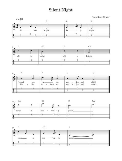 Silent Night - Franz Xaver Gruber
