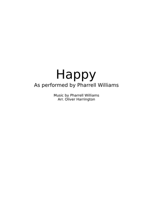 Happy - Steelband Arrangement