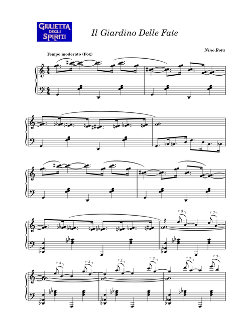 Giulietta Degli Spiriti sheet music by dcardillo | Play, print