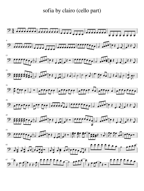 sofia by clairo (cello)