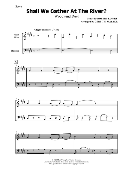 Shall We Gather At The River (Arr. Gert Th. Walter) - Robert Lowry (Woodwind Ensemble)