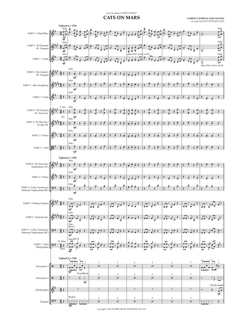 Cats On Mars (Arr. John Ivor Holland) - Gabriela Robin (Concert Band: Flex-Band)