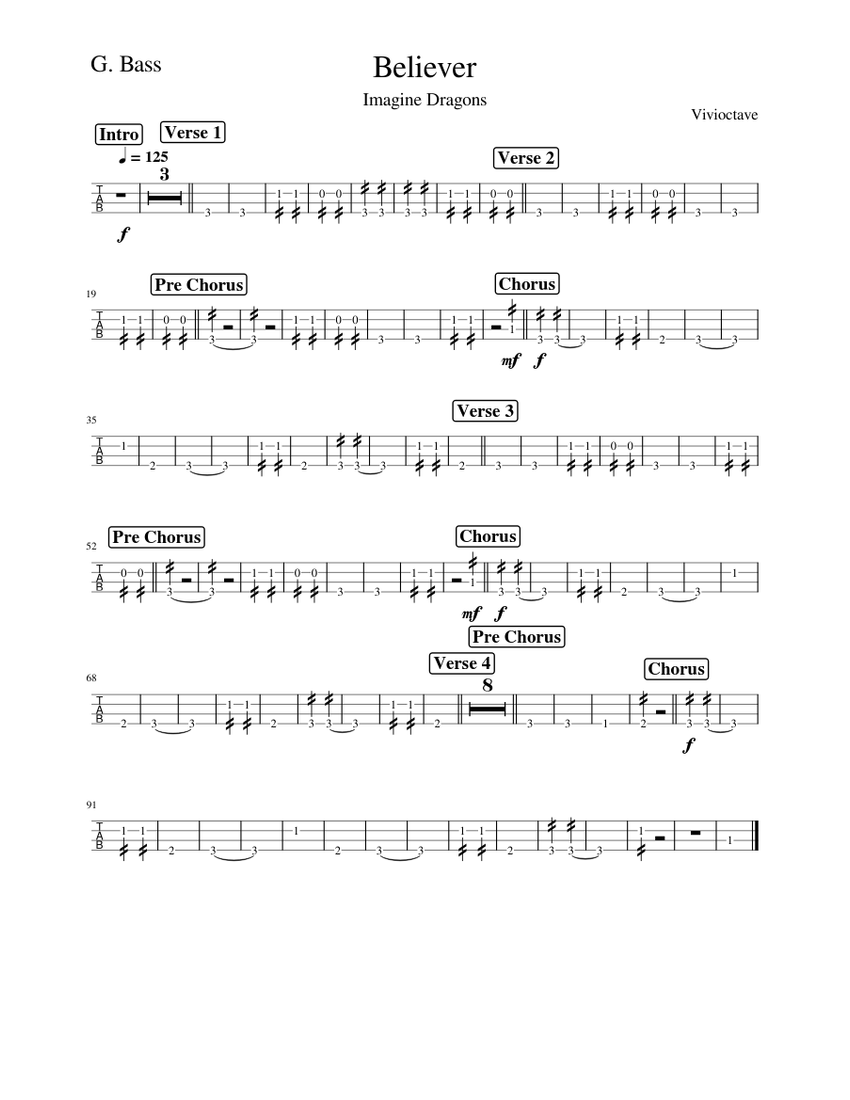 Believer – Imagine Dragons Believer - Imagine Dragons Mini Orchestra-G ...