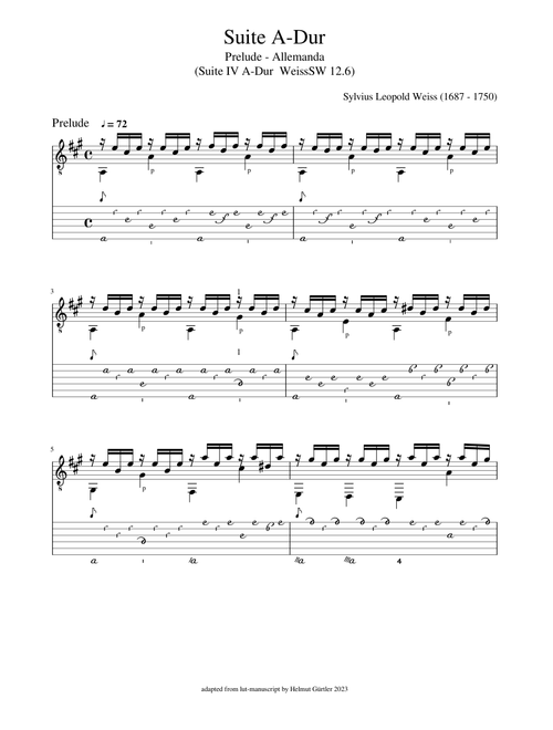 Prelude - Allemanda A-Dur– Sylvius Leopold Weiss