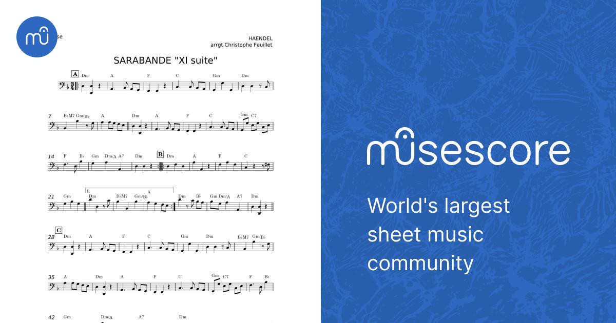 Sarabande - Georg Friedrich Händel Sheet Music with Chords for