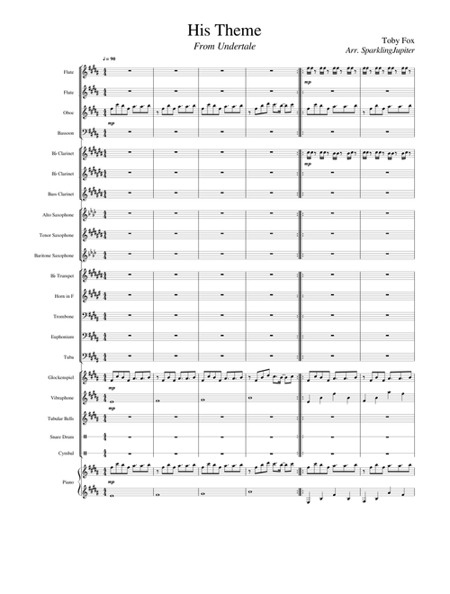 His Theme - Undertale (Concert Band)