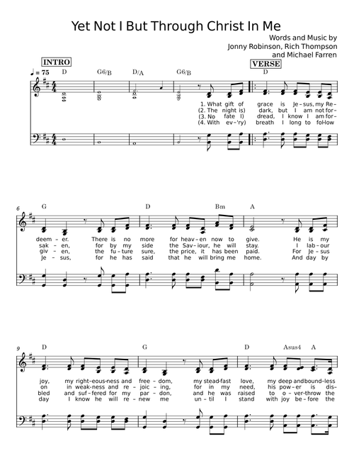 Yet Not I But Through Christ In Me - Jonny Robinson, Rich Thompson, Dustin Smith, and Michael Farren