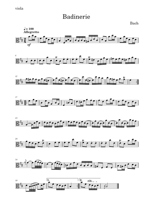 Bach Badinerie