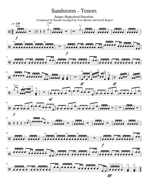 Sandstorm - Tenors