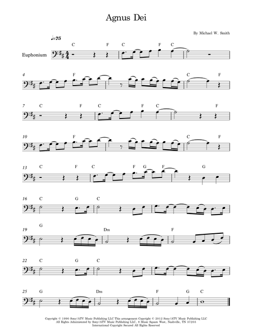 Agnus Dei (Arr. E.P) - Michael W. Smith (Euphonium Solo)