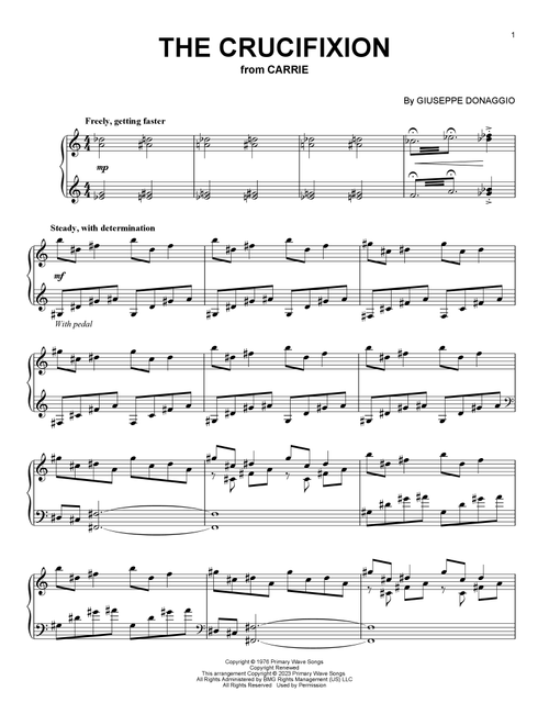 The Crucifixion (from Carrie) - Pino Donaggio, Giuseppe Donaggio (Piano Solo)
