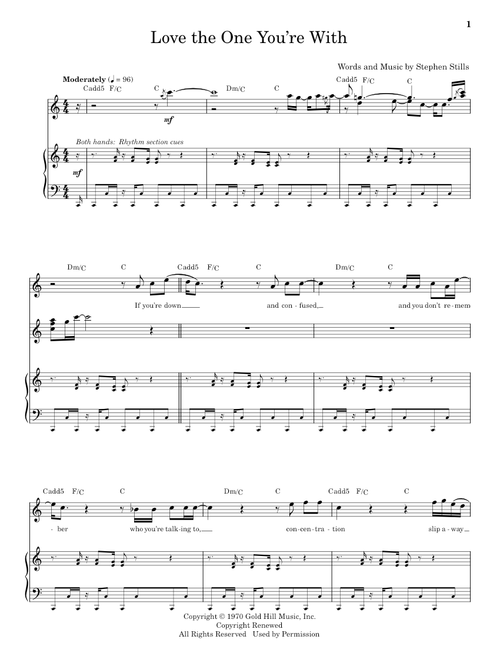 Love The One You're With - The Isley Brothers, Stephen Stills (Keyboard Transcription)