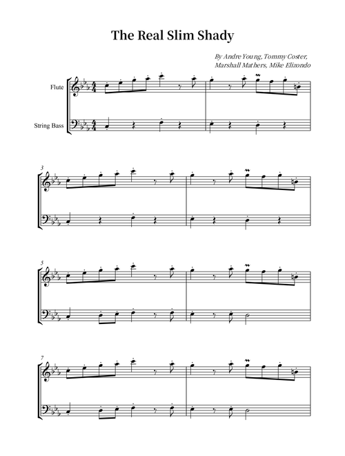 The Real Slim Shady (Arr. Wesley S. SIlva) - Eminem (Instrumental Duet)