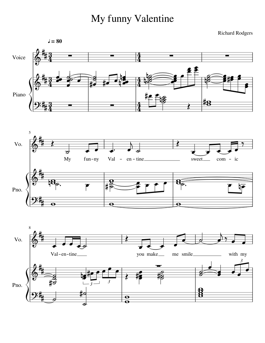 My Funny Valentine – Richard Rodgers My Funny Valentine