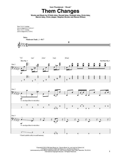Them Changes - Thundercat (Bass Tab)
