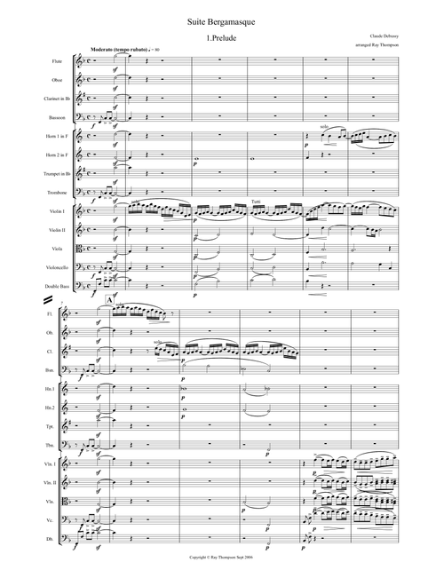 Debussy: Suite Bergamasque Mvt.1 Prelude - chamber orchestra (Arr. Ray Thompson) - Claude Debussy (Chamber Orchestra)