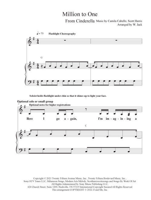 Million To One (Arr. W. Jack) - Camila Cabello, Scott Harris (Choral, 2-Part)