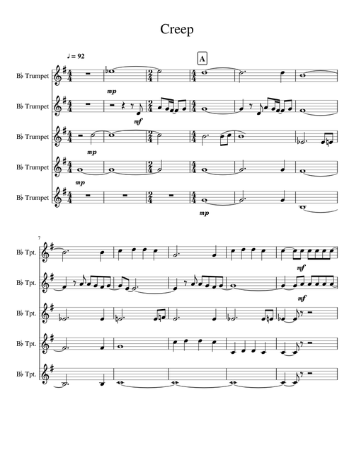 Creep (Trumpet Quintet)