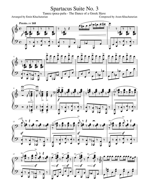 Spartacus Suite: No. 3 - Dance of the Greek Slave