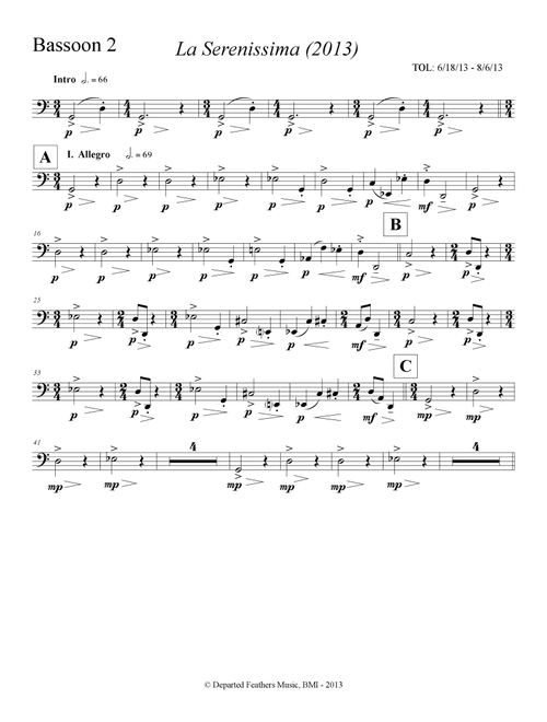 La Serenissima (2013) bassoon 2 - Thomas Oboe Lee (Bassoon Solo)