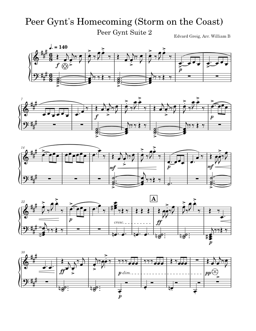 Peer Gynt Suite 2, op. 55, No.3 (Peer Gynt's Homecoming
