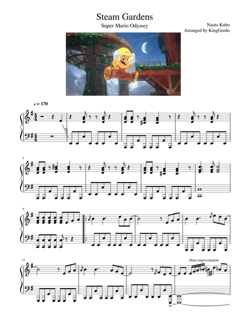 Mario Odyssey: Steam Gardens (Piano Cover)