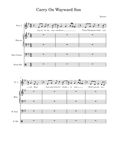 Carry On My Wayward Son – Kansas