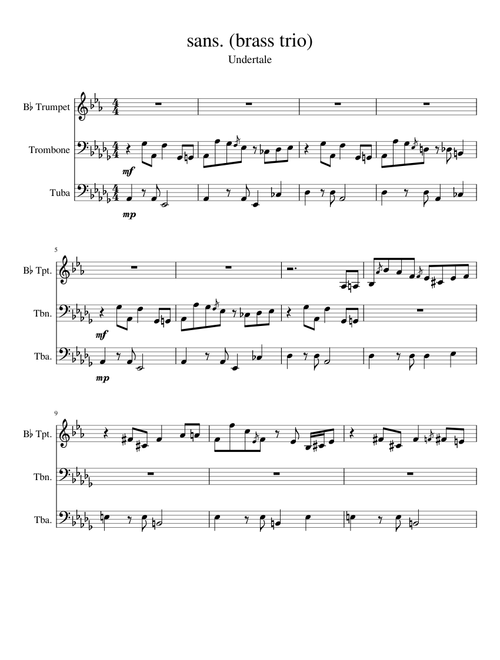 sans. (Brass Trio)