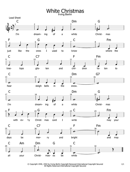 White Christmas (Arr. Philip Jackson) - Dave Koz & Kelly Sweet (Lead Sheet - Fake Book)