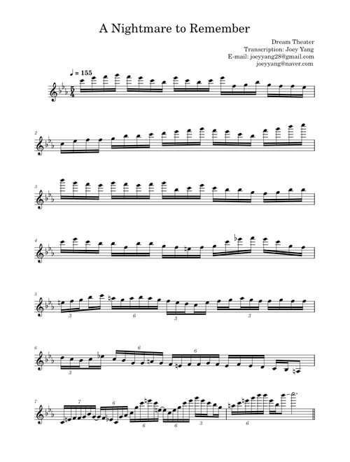 Dream Theater - A Nightmare to Remember guitar solo part (8:50~9:04)