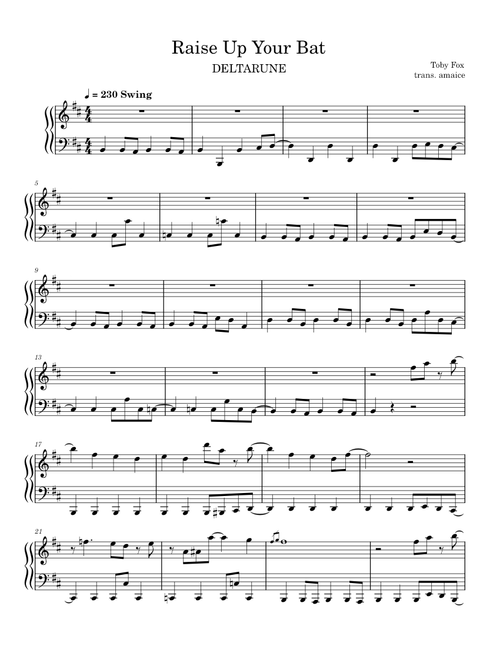 Raise Up Your Bat – Toby Fox