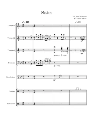 Notion Band Notion – The Rare Occasions Stands Tune Sheet Music for Trombone, Tuba ...