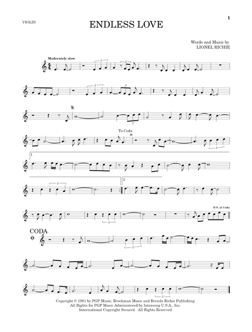 Endless Love - Diana Ross & Lionel Richie (Violin Solo)