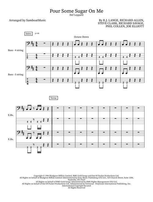 Pour Some Sugar On Me (Arr. SamboatMusic) - Def Leppard (Instrumental Solo)