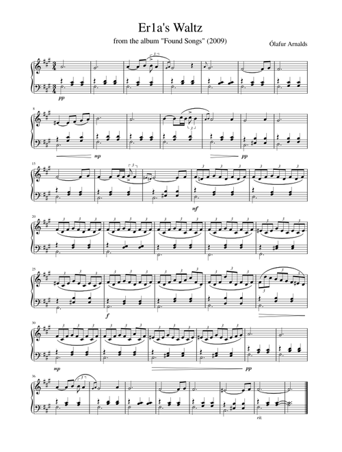 Erla's Waltz - Ólafur Arnalds