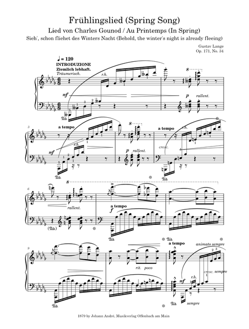 Frühlingslied (Spring Song) – Gustav Lange
