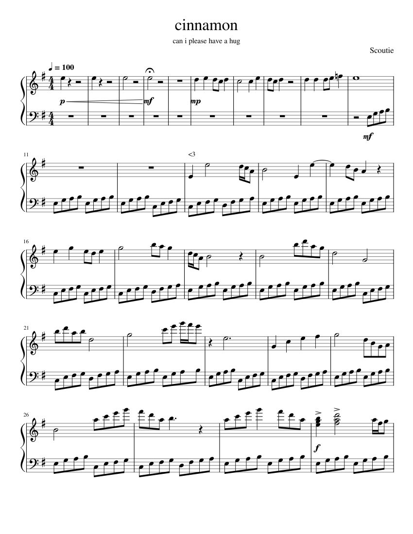 cinnamon Sheet music for Piano (Solo)