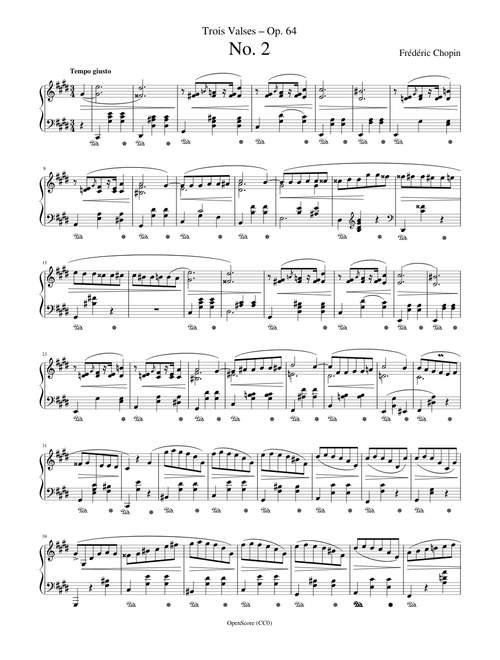 Chopin, Frédéric - Trois Valses - Op. 64 sheet music by OpenScore