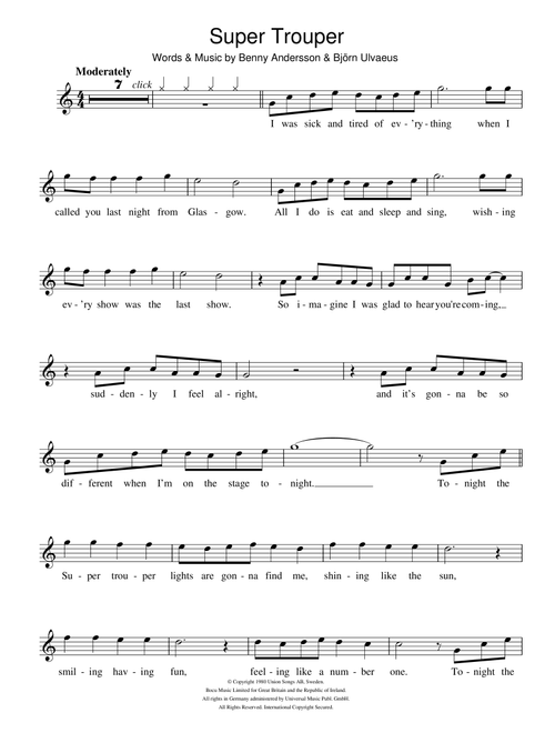 Super Trouper - ABBA (Flute Solo)
