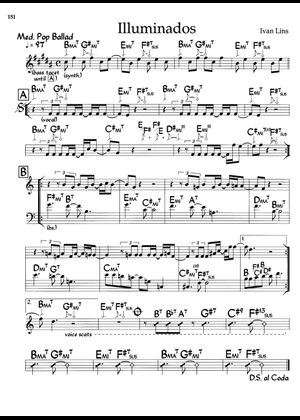 Iluminados - Ivan Lins Sheet Music with Chords for Piano (Solo