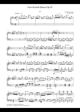 Free Four Scottish Dances, Op. 59 by Malcom Arnold sheet music