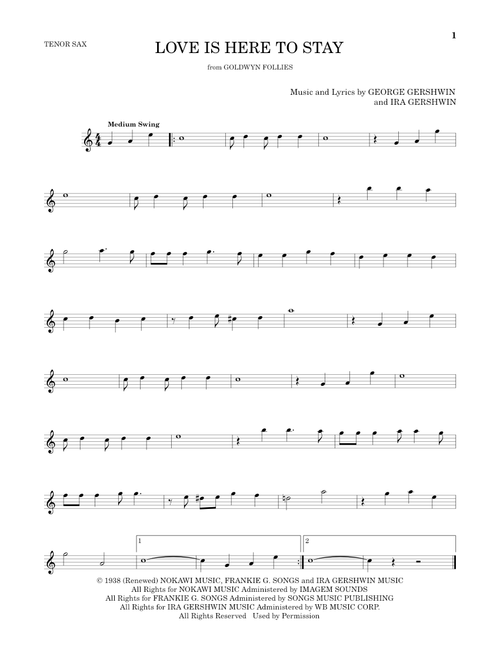 Love Is Here To Stay - George Gershwin, Ira Gershwin (Tenor Sax Solo)