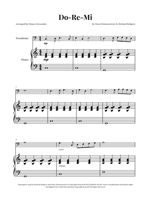 Do-Re-Mi (Arr. Glauco Fernandes) - Various Artists (Trombone and Piano)