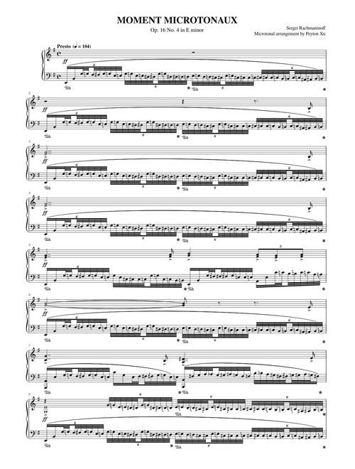 Moment Musicaux Op. 16 No. 4 but it's microtonal