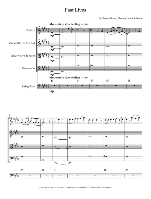 Past Lives (Arr. Sherry Lewis) - Thomas James Scheiter, Garrett Borns (String Ensemble)