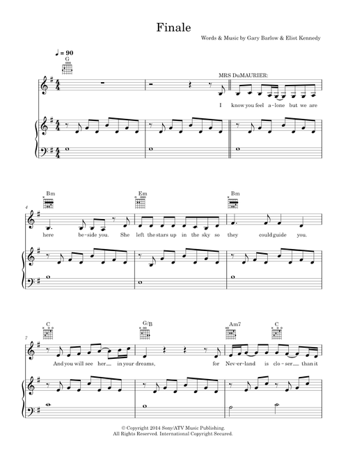 Finale (All That Matters) (from 'Finding Neverland') - Eliot Kennedy, Gary Barlow (Piano-Vocal-Guitar (Piano Accompaniment))