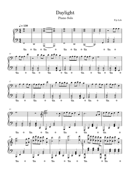 Daylight – David Kushner Daylight - Piano Solo