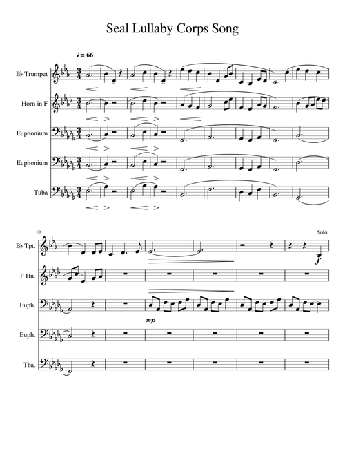 Seal Lullaby Corps Song