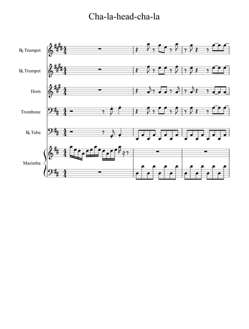 Dragonball Z - Cha la head cha la - brass quintet